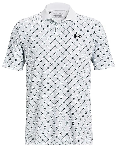 Under Armour Herren Ua Performance 3.0 Short Sleeve Polos, (100) White Pitch Gray, M EU