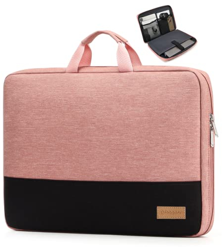 bagasin Housse pour Ordinateur Portable, 15 15,6 16 Pouce Sacoche TSA pour Ordinateur Portable Étanche avec 4 Couches de Protection, Sac de Transport PC Compatible avec MacBook, HP, Dell, Lenovo