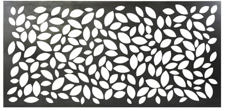 Chapa Perforada Decorativa de Hierro | Panel Metálico Hierro en Crudo | 2000x1000 mm | Ideal para Decoración de exteriores | Vallas, Celosías, Paredes, Balcones, Jardines | Mod. 34