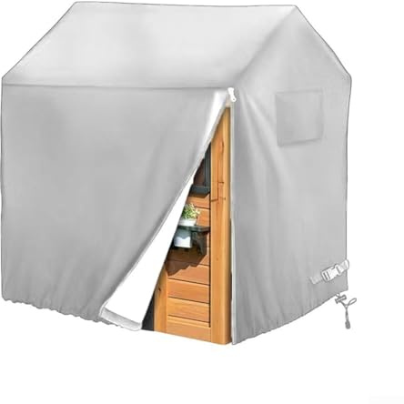 Feeshoppher Fundas para habitación infantil 210D al aire libre, funda protectora impermeable para casa de juegos con cordón inferior y cremallera lateral para lluvia y nieve (110 x 120 x 140 cm)