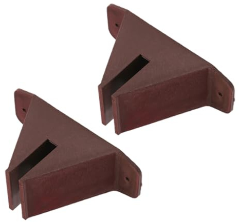 BESTonZON Bases para Cercas de Jardín 2 Pcs, Soporte Plástico Antivuelco para Postes de Valla, Base Estable para Patio y Césped, Accesorio para Protección y Privacidad Exterior