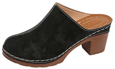 Femme Sandales Été Confort Mules Femmes Sandale Mode Bout Fermé AntidéRapante Compensées Plateforme Pantoufles à Talons Blocs OrthopéDiques Compensée Légère Sandales Chaussons de Plage Loisirs d'été