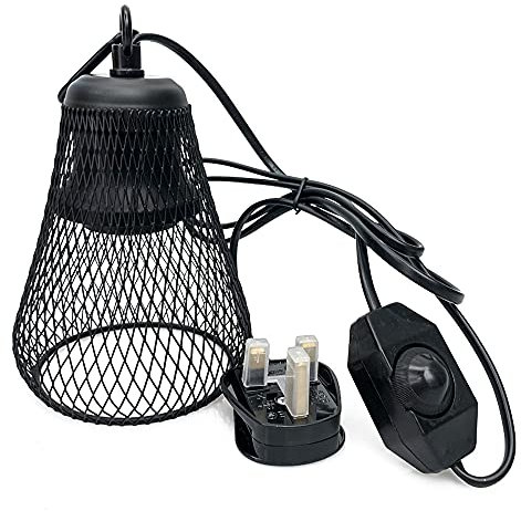 Reptile Heat Lampshade Anti-hot Cover Cage for UVA/UVB Heating Lamp Basking Bulb, for Turtle Chicken Coop Lizard Snake Frog