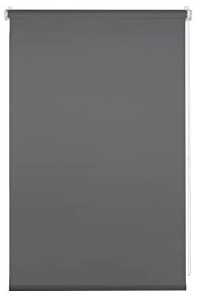 Deco Company Store Enrouleur à Clipser, Store lumière du Jour, Opaque, Toutes Les pièces de Montage incluses, Store à enroulement à Clipser Uni, Anthracite, 80 x 150 cm (lxh)