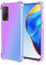 HONLEN Hülle für Xiaomi MI 10T 5G / Xiaomi MI 10T Pro 5G Case, 6.67 Inches Transparent Farbverlauf Design TPU Silicone Handyhülle, Verstärkung mit Vier Ecken Cover Blau Lila