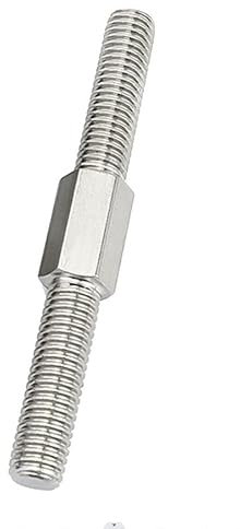 SLOYCA M5 Filettatura Sinistra E Destra Asta Filettata Doppia M5 M6 M8 Positivo E Negativo Barra Filettatura Bulloni Vite Acciaio Inossidabile 304 (Color : M6x100mm-2pcs)