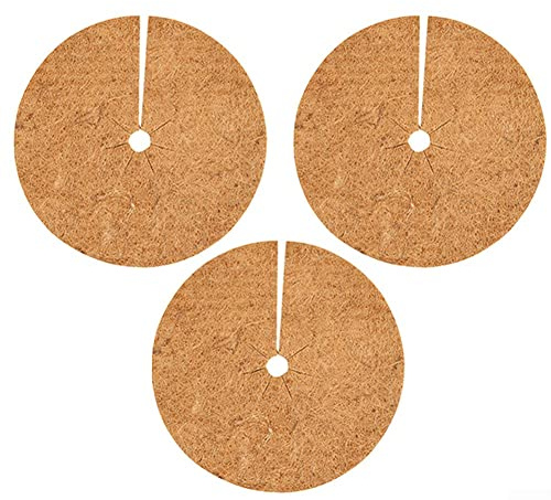 Alfombrilla de fibra de coco, protección de plantas de coco, discos de mantillo de coco, maceta para protección de plantas, árboles y plantas, 20 cm