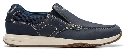 Clarks - 261769767, Mocasín Plano de los Hombres, Navy Nubuck,
