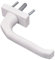 SKIR'CO Fenstergriff Universal Weißer Griff 35mm Spindellänge Aluminium Fenstergriff