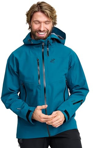 RevolutionRace Cyclone 3L Shell Jacket für Herren, Wasserdichte Jacke mit Recco-Reflektoren zum Wandern, Moroccan Blue, XL