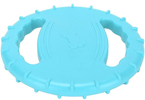 Akozon Disque Volant pour Chien Flexible TPR Grinçant Soulagement du Stress 2 Côtés Conception Creuse Disque Volant d'entraînement pour Animaux de Compagnie pour Grands Chiens Disque