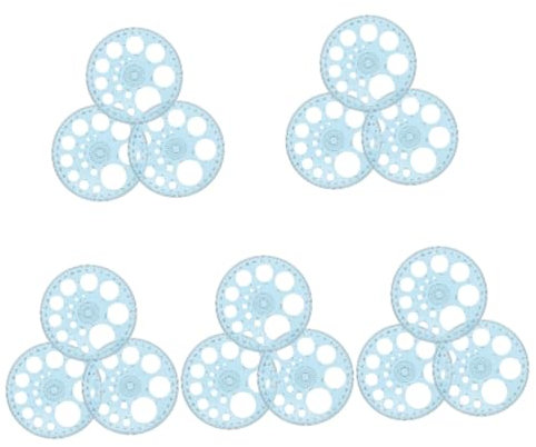 SEWACC 15 Piezas transportador multifunción transportador circular transportador de 360 ​​grados transportador de angulos Transportador de ángulos herramienta transportadora el plastico