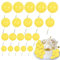 Decoracion Tarta Bolas 20 Piezas Bolas Cake Topper Decoracion Pastel Cumpleaños para CumpleañOs de Niños, Baby Shower, Boda (Amarillo)