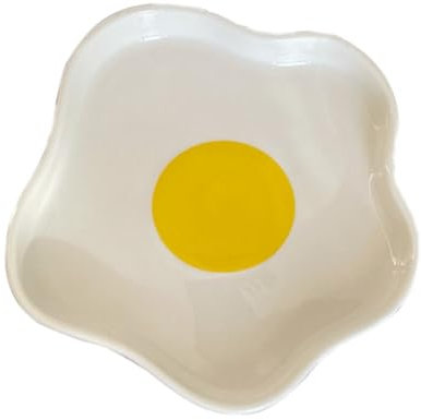 TOPPERFUN Plato de huevo escalfado pequeño fiesta servicio bandejas desayuno Lámina plato de porcelana plato interesante servir platos para el entretenimiento bandeja para servir té cerámica