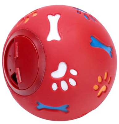 TOYZFRIENDY Pelota para Perros Grande Roja Juguete Educativo con Fuga de Comida Material Seguro y Duradero Fácil de Limpiar Desarrolla Inteligencia y Entretiene Mascotas