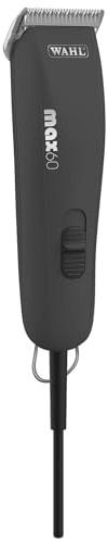 Wahl Max 60 Kraftfull Klippmaskin för Hundar och Katter | Klippmaskin för Djur med Borstlös Motor, Två Hastigheter och Prime Series-blad på 1,5 mm, med Fyra Stålkammar