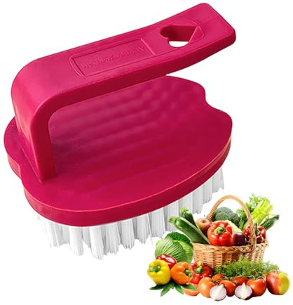 Cepillo de dientes para patatas y verduras – Limpiador ergonómico con mango antideslizante, accesorio de cocina práctico | para frutas, huevos, patatas, ollas, sartén, cocina, limpieza, fregadero