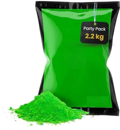 Traditional Rangoli and Holi Powder Set - Rich, Long-Lasting Colors for Festive Fun (300g Each) Green