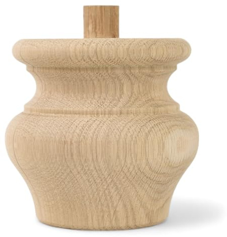 Holzando Holzfüße für Möbel aus Eiche ø120 - naturbelassenes Holz - ideal für Restauration & Reparatur - Möbelfüße Holz in Verschiedene Größen & Materialien erhältlich