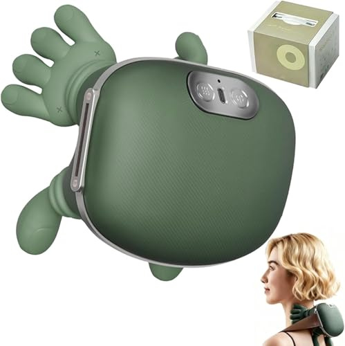 Masseur de cou avec mains, masseur du dos avec chaleur, massage des tissus profonds 4D, masseur électrique portable sans fil pour soulager la douleur, 3 réglages de massage, cadeaux pour papa et maman