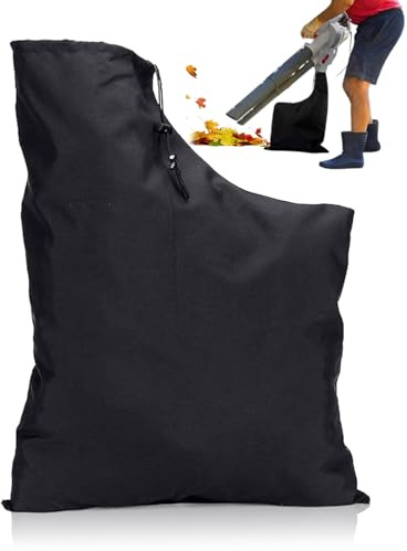 HUVZOR 1 pièce Sacs d'aspirateur universels de rechange pour souffleur de feuilles, jardin, pelouse, cour, déchiqueteuse(Noir)