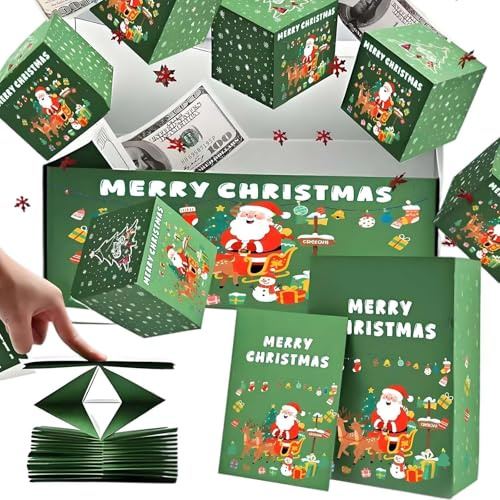 Boîte cadeau surprise, boîte cadeau explosive, nouvelle boîte cadeau de Noël 2026, explosion surprise pour l'argent, enveloppes uniques pliables et rebondissantes, boîtes cadeaux pop-up pour Noël