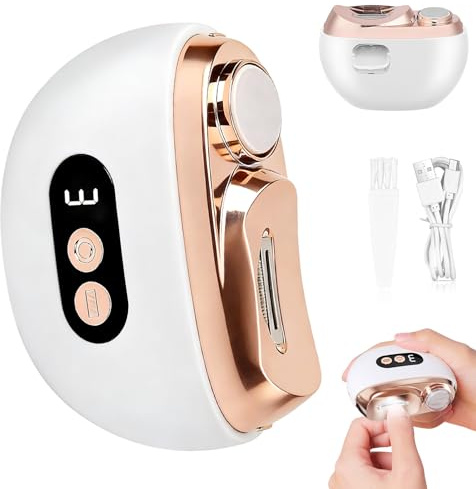 Coupe Ongle Électrique, 2026 Nouveau 3-en-1 Portable lime a ongle electrique, avec Lumière LED et Polisseur, 3 Vitesses, Rechargeable USB et Silencieux Sans, pour Bébé Enfants Adultes Personnes Âgées