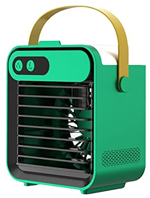 Hem Mini Luftkonditionering Bärbar Luftkylare 7 Färger LED USB Personal Space Kylare Fläkt Luftkylningsfläkt Uppladdningsbar Skrivbord Kyl Ner Snabbt(Type B Green)