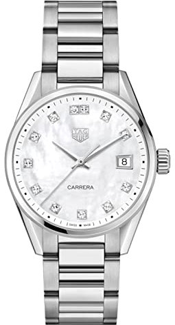 TAG Heuer Carrera Quartz Watch - Diameter 36 mm WBK1318.BA0652, WHITE, 36 mm, Modern