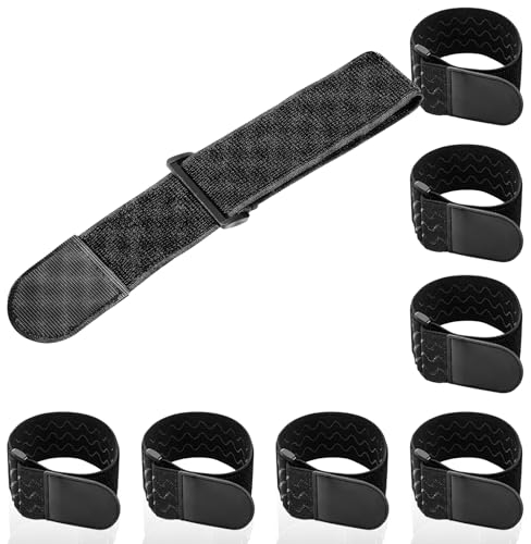Waldspring Bridas Multiusos con Tiras Antideslizantes 8 Piezas, Correas de Cincha Elástica con Tiras Antideslizantes 5 * 30 cm, Adecuadas para Bicicletas, Camping, Almacenamiento de Cables de Datos