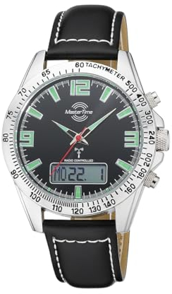 Master Time Funk Quarz Herren Uhr Analog-Digital mit Leder Armband MTGA-10873-22L