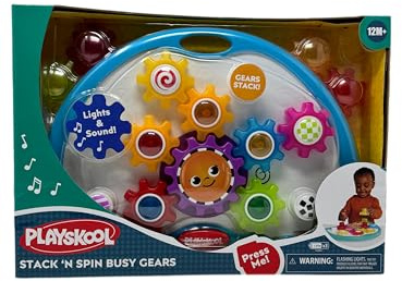 Cefa Toys - Ruedas Encajables Rueda y Gira Playskool, Juguete de Arrastre, con Engranajes Intercambiables, Luces y Sonidos, Fomenta las Habilidades Motoras y la Creatividad, A partir de 12 Meses