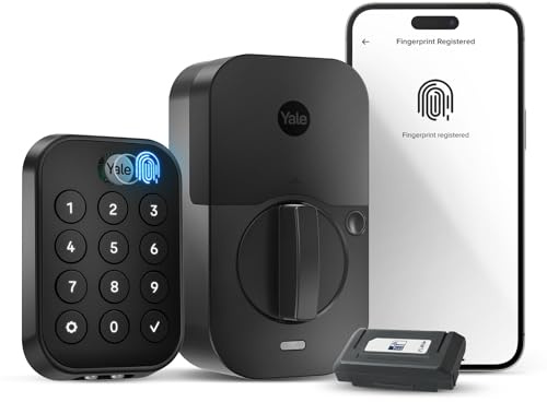 Yale Assure Lock 2 Touch Deadbolt, Black Suede Key-Free Smart Entry Door Lock with Z-Wave (ZW3) Connected Touchscreen Keypad for Code Entry and Remote Access, YRD430-F-ZW3-BSP