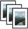 kollyseek 3er Set 30x40cm Bilderrahmen und Acrylglas Schwarz Fotorahmen Bilderrahmen,zum Aufhängen & Aufstellen, Wand Bilderrahmen Moderner Fotorahmen, Schwarz Dekorahmen