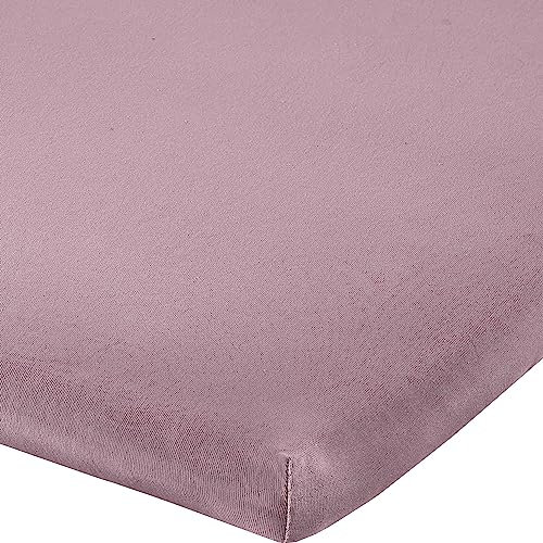 Erwin Müller Topper-Spannbettlaken Freising Elasthan-Jersey-Stretch - Mauve Größe 120x200 cm - 130x220 cm - dehnbar, antipilling, bügelfrei, Rundumgummi