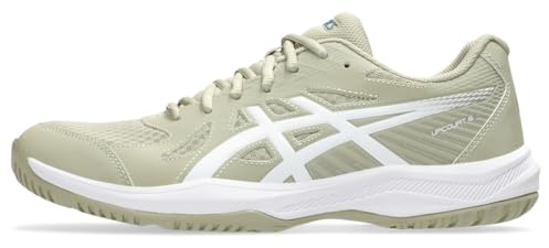ASICS Men's Upcourt 6 Volleyball Shoes, 11.5, Khaki/White