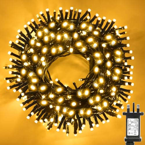 JTSIOV 10m 100LED Christmas Tree Lights,8 Modes Christmas Lights Indoor/Outdoor,IP44 Waterproof Xmas Lights with Memory & Timer Function for Bedroom,Wedding,Party,Christmas Decorations