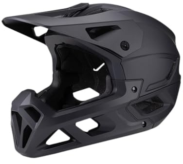 FytStycale Casco Integrale da Bici Regolabile E Leggero con Visiera Parasole, Ideale per Ciclisti, Scalatori E Skater Adulti, Nero