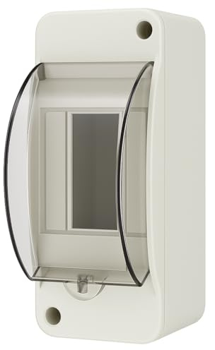 CusoTec Verteilerkasten Aufputz 1 Reihig 1 Modul für eine Sicherung Sicherungskasten Kleinverteiler Aufputzgehäus Stromkasten schmal