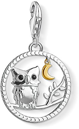 Thomas Sabo Women Charm Pendant Night Owl Charm Club 925 Sterling Silver 1392-427-11
