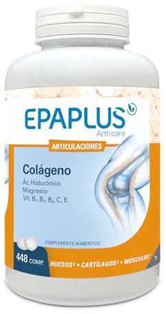 EPAPLUS Arthicare, Colágeno Hidrolizado con Ácido Hialurónico y Magnesio, 448 Comprimidos