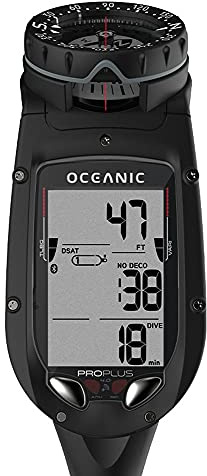 OCEANIC Pro Plus 4.0 Dive Computer | Large Display, Easy to Read | Includes Compass | Connect to DiverLog+ App on Your Smartphone | Optional Quick Disconnect Attachment | Console NH