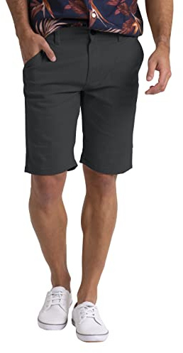 westAce Mens Summer Chino Shorts Slim-fit 9 Classic Cotton Casual Golf Beach Holiday Joggers Essential Half Pant All Waist Size 30W-40W (Dark Grey, 34W)