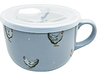 Cooksmart British Designed Soup Mug | Soup containers Perfect for On The Go | Microwavable Soup Bowls with Handles & Lid - Farmers Kitchen