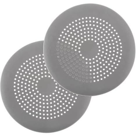 WLLHYF 2 Stück Abflusssieb Silikon, Runde Haarfänger Duschabflussabdeckungen Haarstopper mit Saugnäpfen Waschbecken-Sieb Wannenschutz für Badezimmer, Badewanne, Küche (Grau)