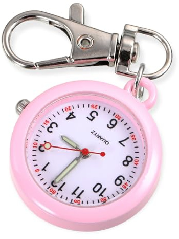 ertlutw Nurse Pocket Watch Keychain Fob Watches for Nurse Fob Watch Clip on | Key Buckle Metal Nurse Watch Unisex Portable Pocket Watch Clip on Fob Watch Keyring Watch Carabiner Watch for Doctors Nurses