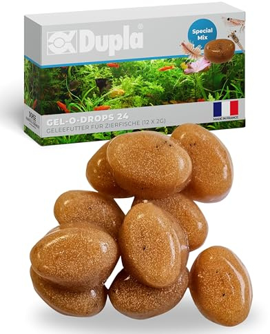 Dupla Prydnadsfiskfoder Gel-o-Drops specialblandning – 12 x 2 g – fiskfoder av 50 % Artemia, 25 % Mysis och 25 % krill