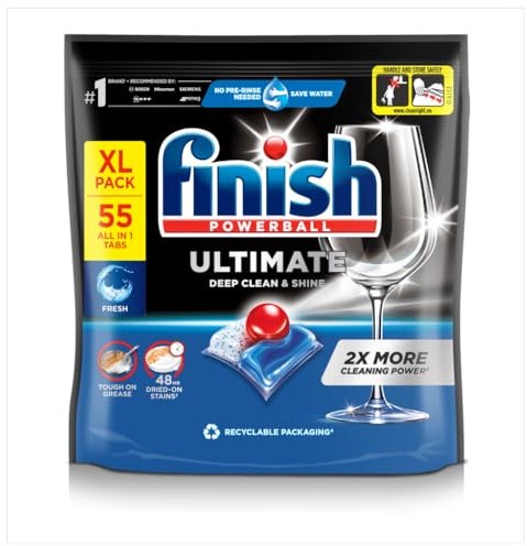 Finish Ultimate All In One Regular Dishwasher Tablets 55pk