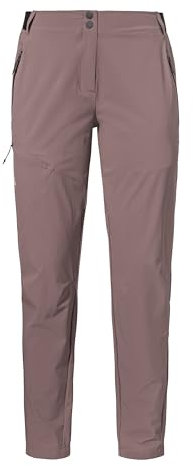 Schöffel Damen Pants Style Blaustein WMS, robuste und leichte Wanderhose aus recyceltem Material, leichte Hose mit 4-Wege-Stretch für maximale Bewegungsfreiheit, schnell trocknend, twilight mauve, 42