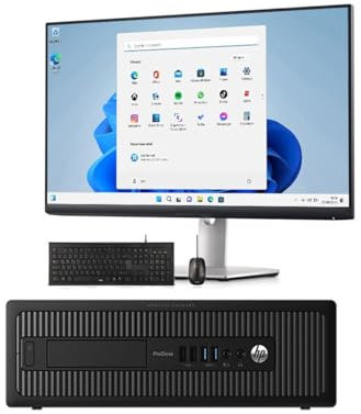 Ordenador de sobremesa Reacondicionado, Intel i5, 16 GB RAM, 240 GB SSD, Windows 11 Pro, Wi-FI, Monitor LCD de 22 pulgadas, teclado y ratón, Open Office 2024, Reacondicionado, Compatible con Computer